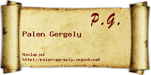 Palen Gergely névjegykártya