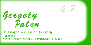 gergely palen business card